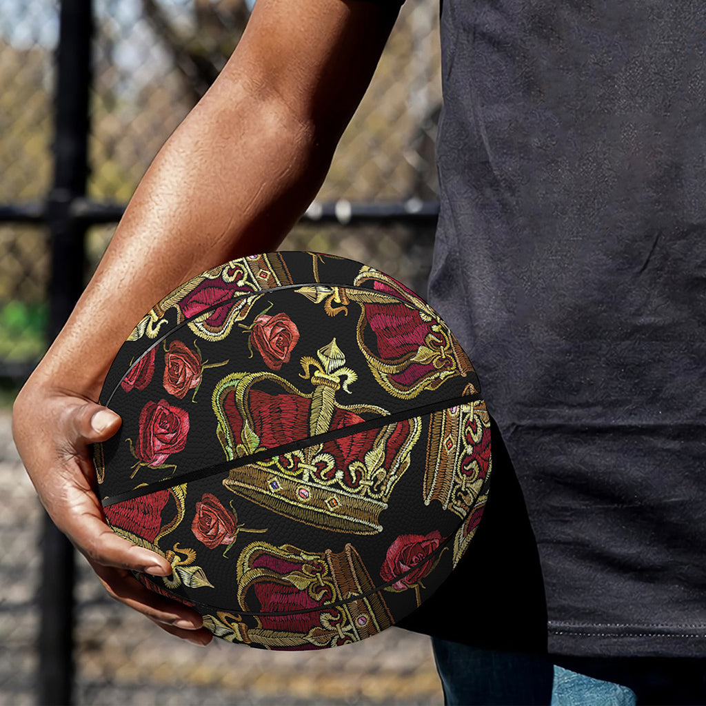 Embroidery Crown Pattern Print Basketball