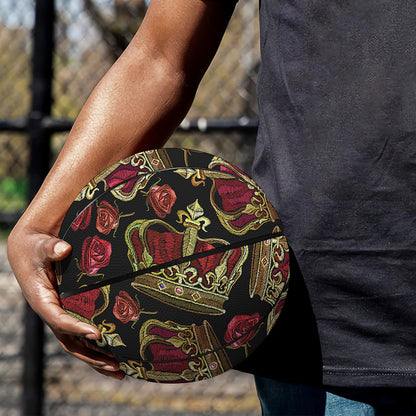 Embroidery Crown Pattern Print Basketball
