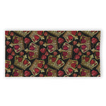 Embroidery Crown Pattern Print Beach Towel