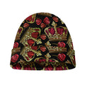 Embroidery Crown Pattern Print Beanie
