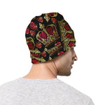 Embroidery Crown Pattern Print Beanie