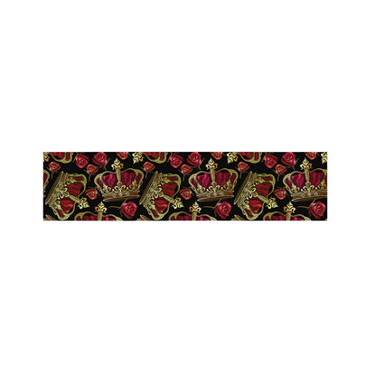 Embroidery Crown Pattern Print Bed Runner