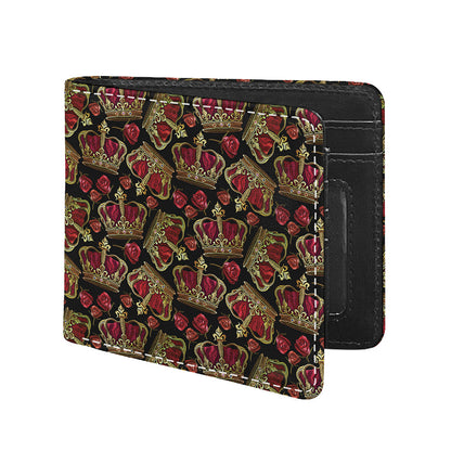 Embroidery Crown Pattern Print Bifold Wallet