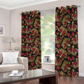 Embroidery Crown Pattern Print Dimout Grommet Curtains