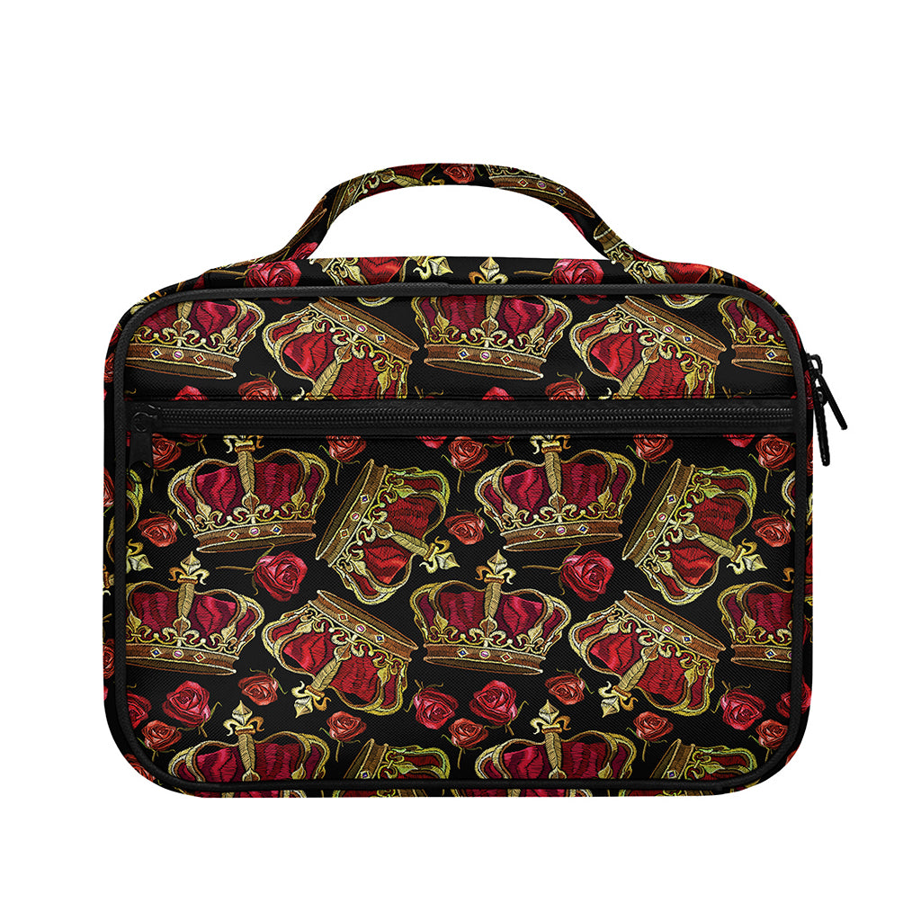 Embroidery Crown Pattern Print Briefcase Bible Bag