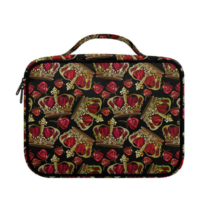 Embroidery Crown Pattern Print Briefcase Bible Bag