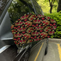 Embroidery Crown Pattern Print Car Side Mirror Covers