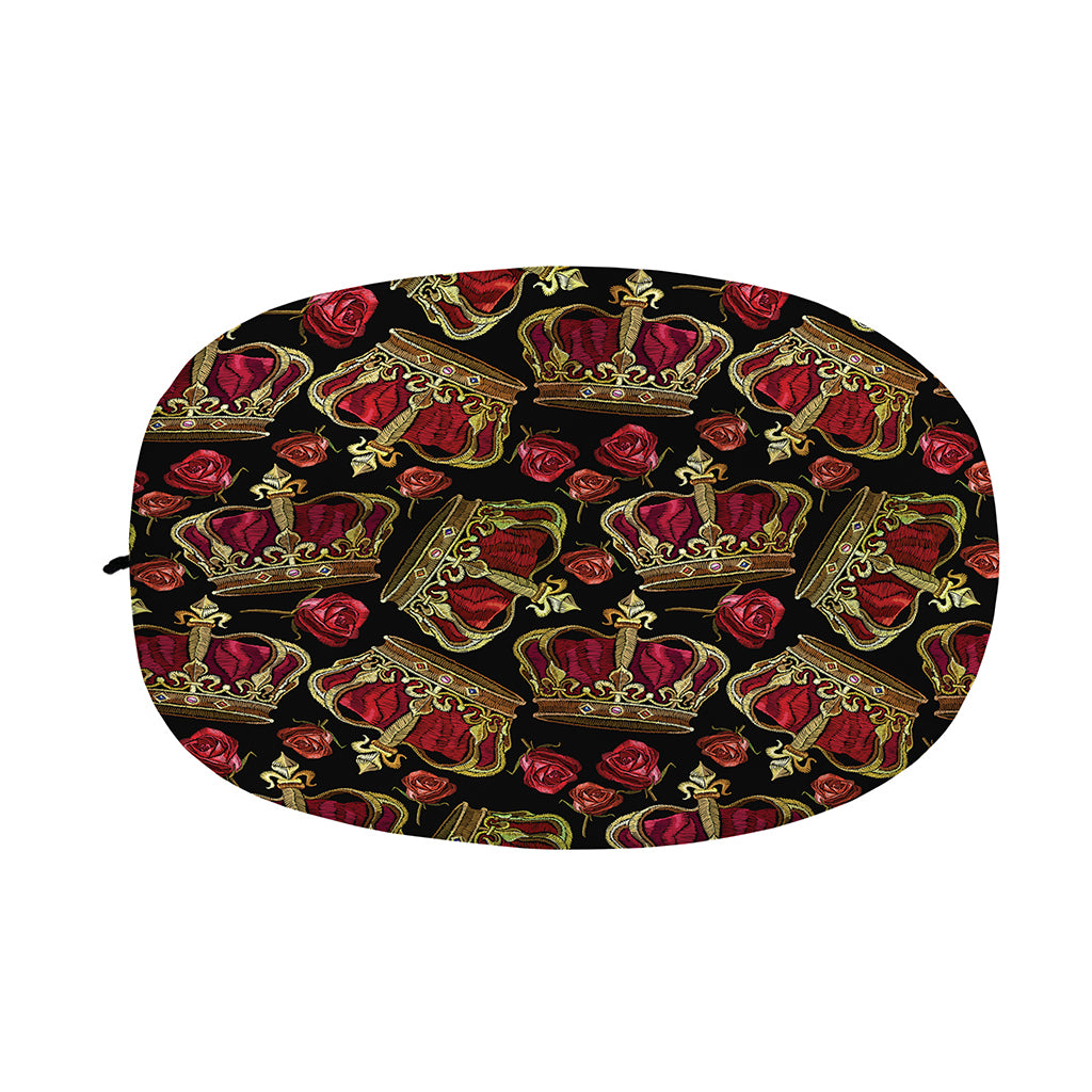 Embroidery Crown Pattern Print Car Side Mirror Covers