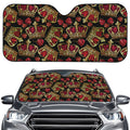 Embroidery Crown Pattern Print Car Windshield Sun Shade