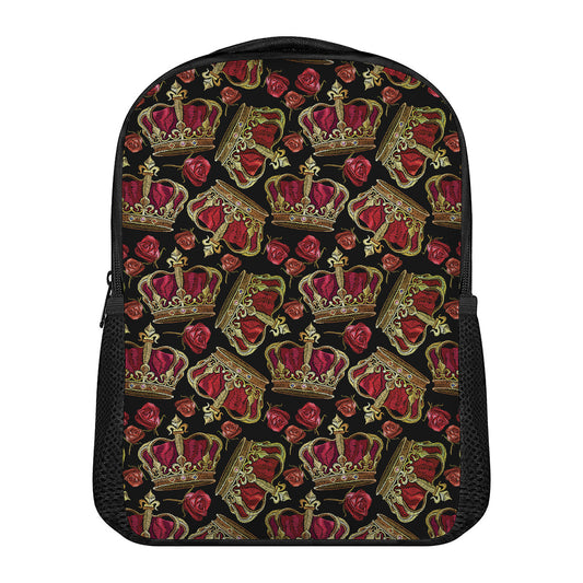 Embroidery Crown Pattern Print Casual Backpack