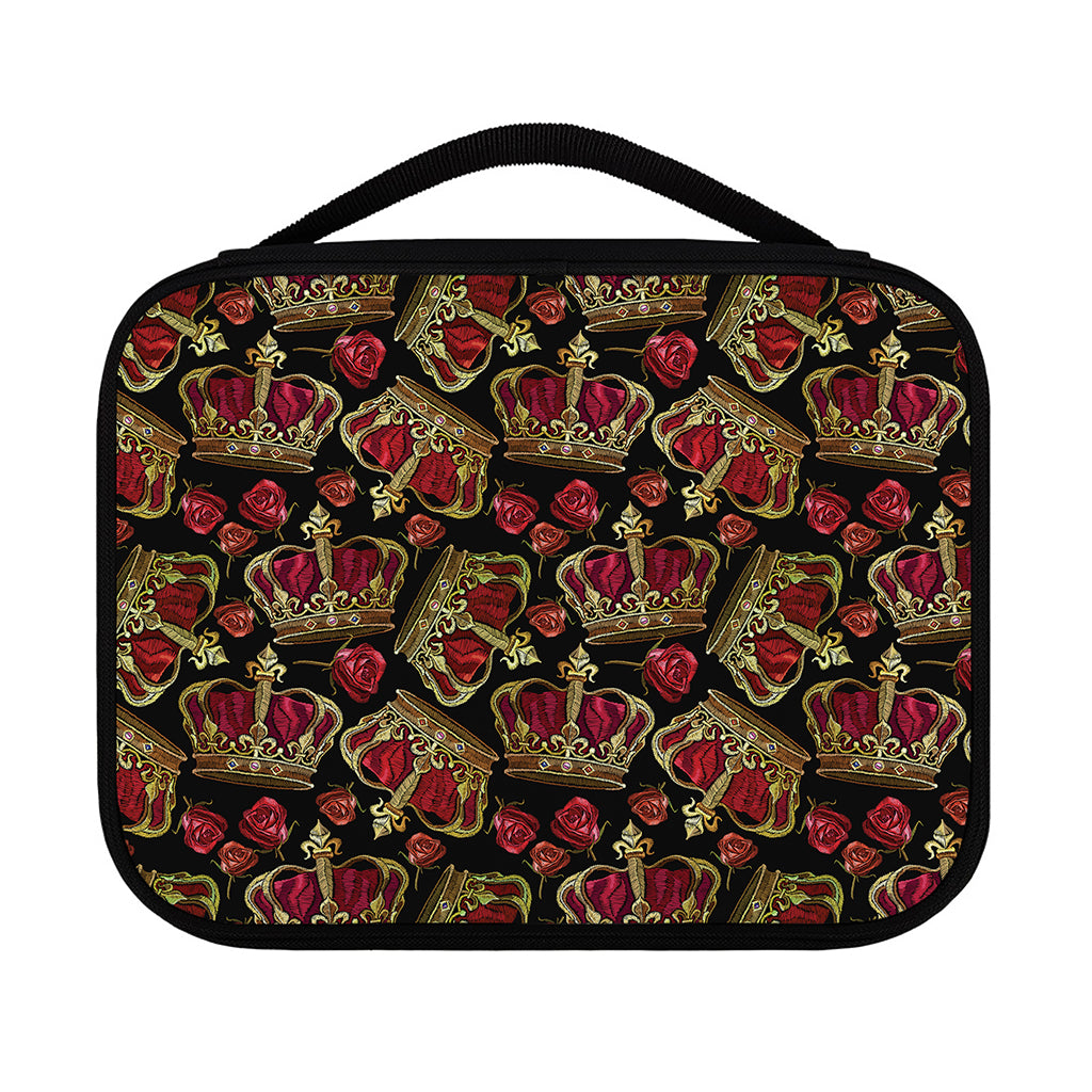 Embroidery Crown Pattern Print Classic Bible Case