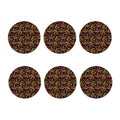 Embroidery Crown Pattern Print Coaster Set