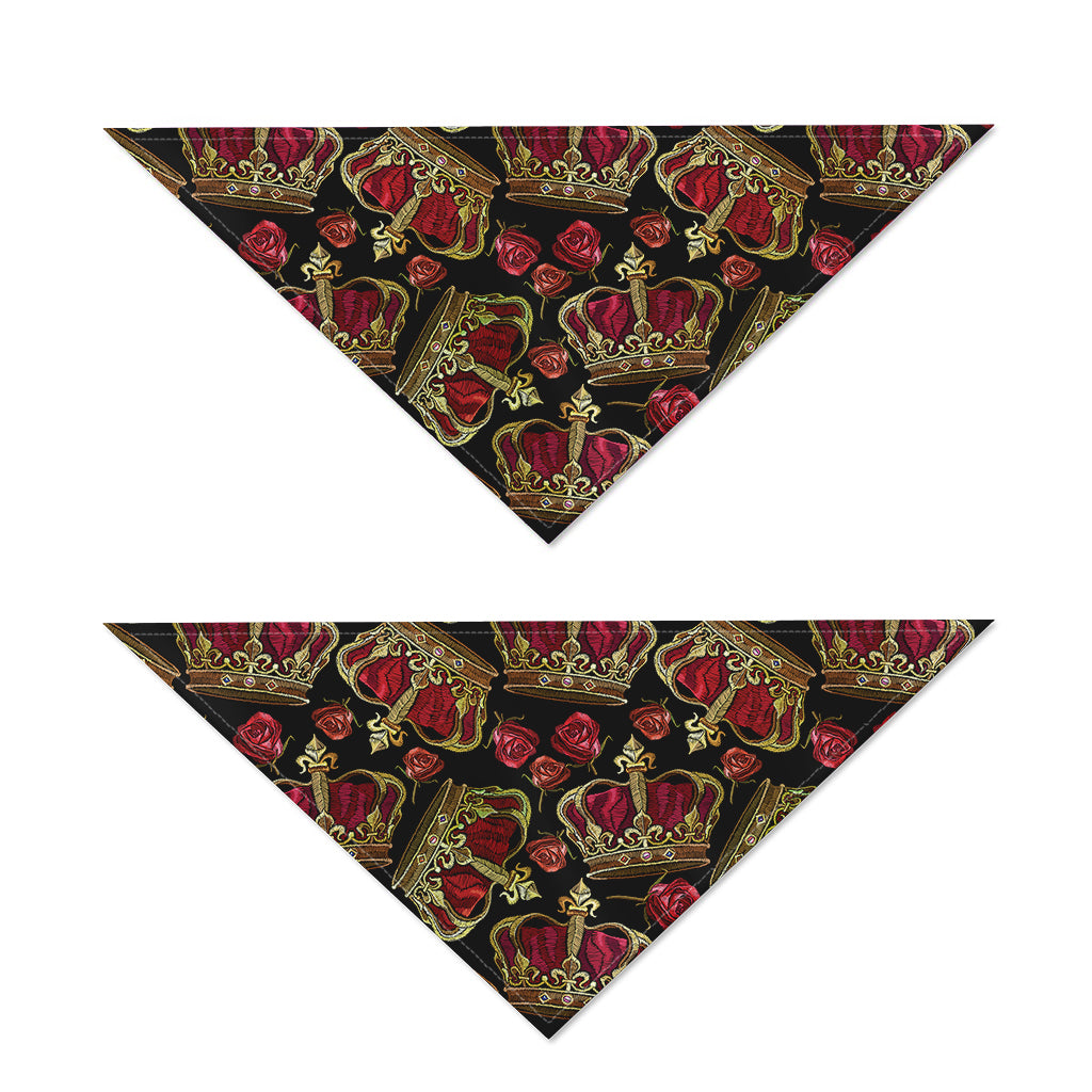 Embroidery Crown Pattern Print Dog Bandana