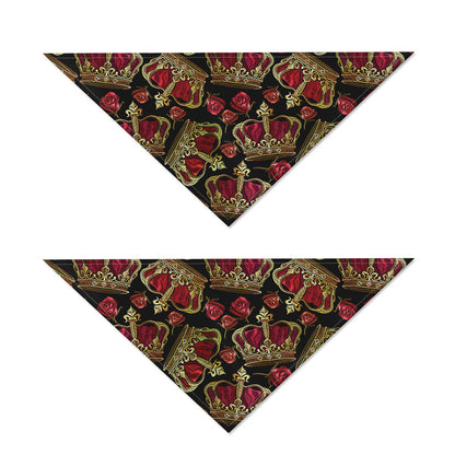 Embroidery Crown Pattern Print Dog Bandana