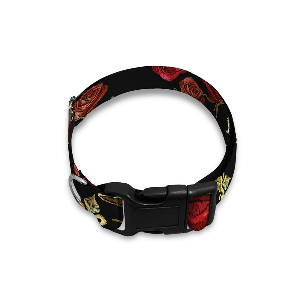 Embroidery Crown Pattern Print Dog Collar