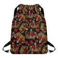 Embroidery Crown Pattern Print Drawstring Backpack
