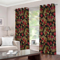 Embroidery Crown Pattern Print Extra Wide Grommet Curtains