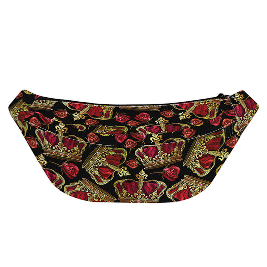 Embroidery Crown Pattern Print Fanny Pack