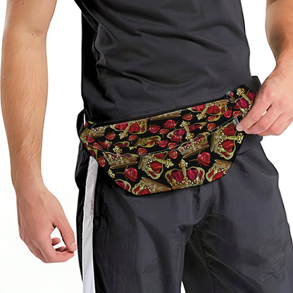 Embroidery Crown Pattern Print Fanny Pack