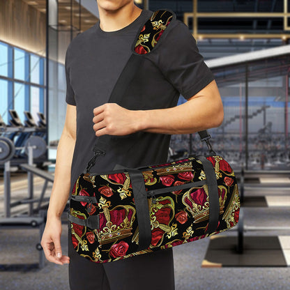 Embroidery Crown Pattern Print Gym Bag