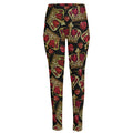 Embroidery Crown Pattern Print High-Waisted Pocket Leggings