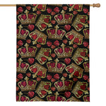 Embroidery Crown Pattern Print House Flag