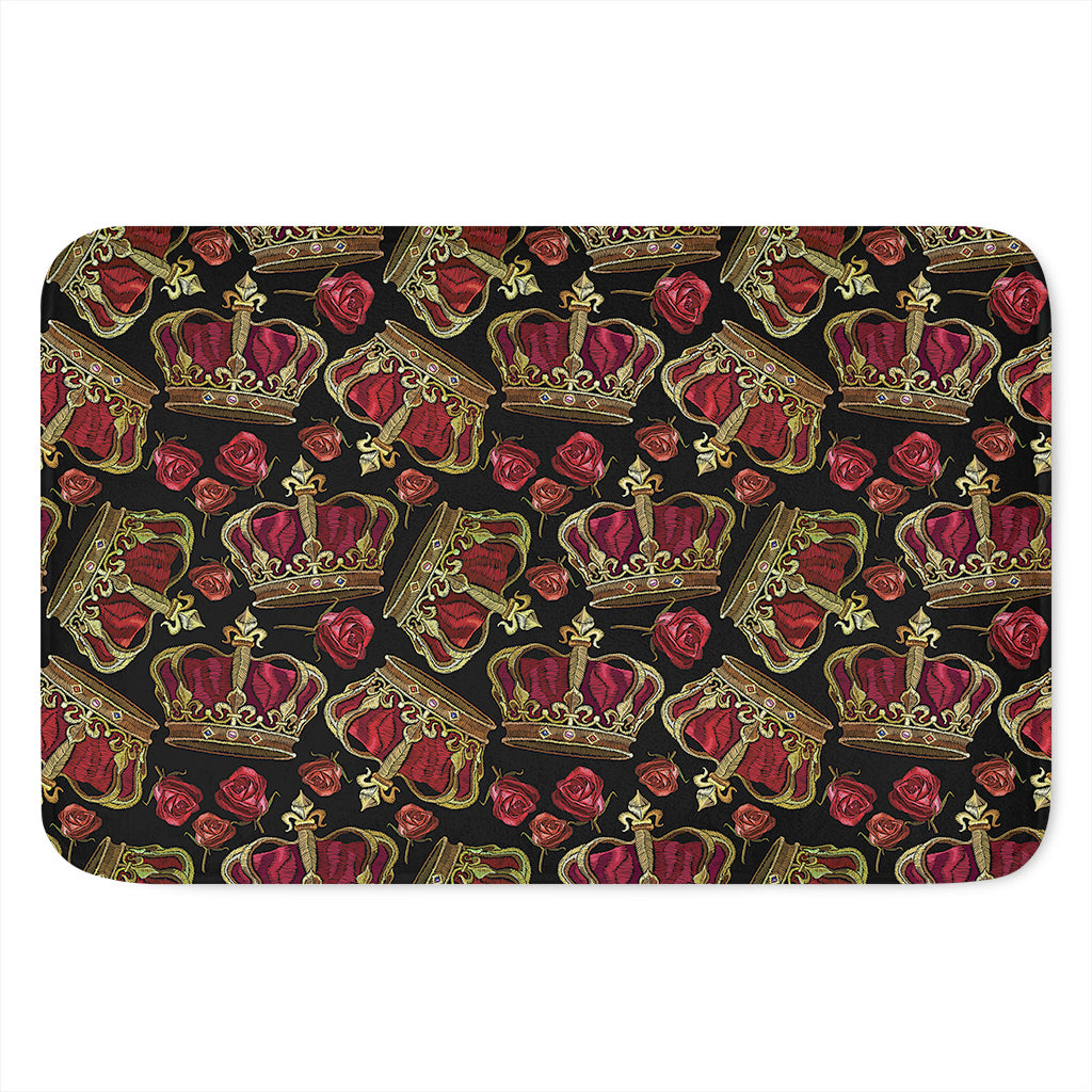 Embroidery Crown Pattern Print Indoor Door Mat