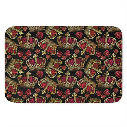 Embroidery Crown Pattern Print Indoor Door Mat