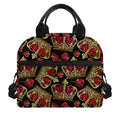 Embroidery Crown Pattern Print Insulated Lunch Bag