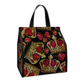 Embroidery Crown Pattern Print Insulated Lunch Tote