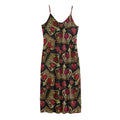 Embroidery Crown Pattern Print Jersey Midi Cami Dress