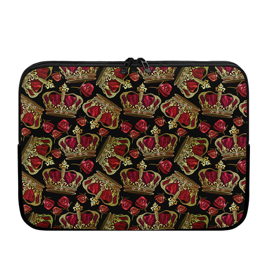 Embroidery Crown Pattern Print Laptop Sleeve