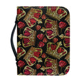 Embroidery Crown Pattern Print Leather Bible Cover