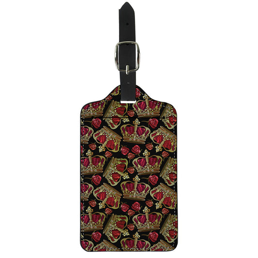 Embroidery Crown Pattern Print Luggage Tag