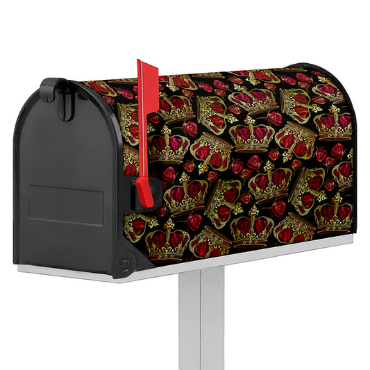 Embroidery Crown Pattern Print Mailbox Cover