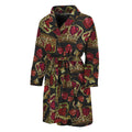 Embroidery Crown Pattern Print Men's Bathrobe