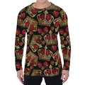 Embroidery Crown Pattern Print Men's Long Sleeve T-Shirt