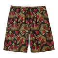 Embroidery Crown Pattern Print Men's Swim Trunks