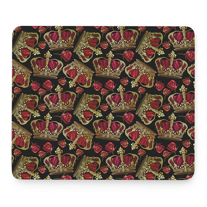 Embroidery Crown Pattern Print Mouse Pad