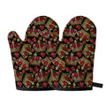 Embroidery Crown Pattern Print Oven Mitts