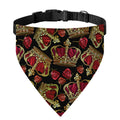 Embroidery Crown Pattern Print Over The Collar Dog Bandana