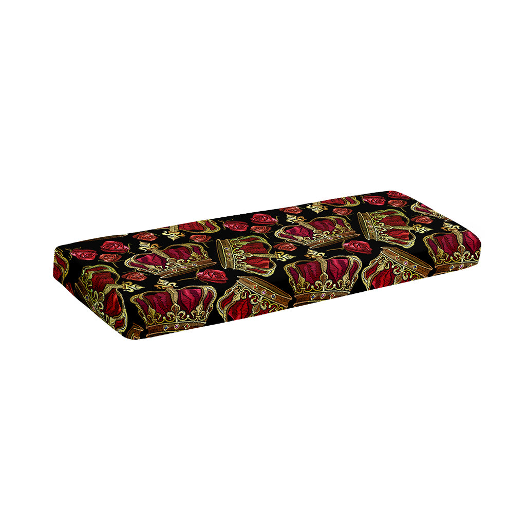 Embroidery Crown Pattern Print Piano Keyboard Cover