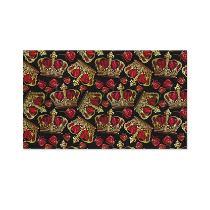 Embroidery Crown Pattern Print Polyester Flag