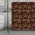 Embroidery Crown Pattern Print Polyester Shower Curtain