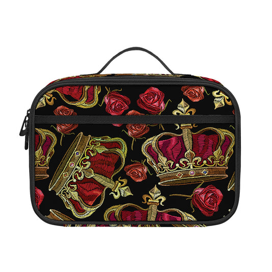 Embroidery Crown Pattern Print Portable Lunch Bag
