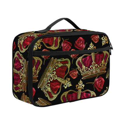 Embroidery Crown Pattern Print Portable Lunch Bag