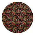 Embroidery Crown Pattern Print Round Blanket