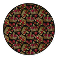 Embroidery Crown Pattern Print Round Floor Mat