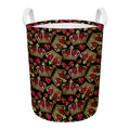 Embroidery Crown Pattern Print Round Laundry Basket