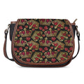 Embroidery Crown Pattern Print Saddle Bag